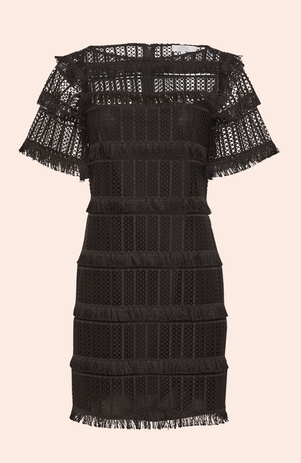 Fringe Lace Tunic Dress | Black