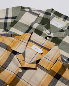 Mens | Flannel Convertible Shirt | Apricot-Plaid
