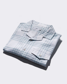 Mens | Flannel Convertible Shirt | White-Multi-Pane-Plaid