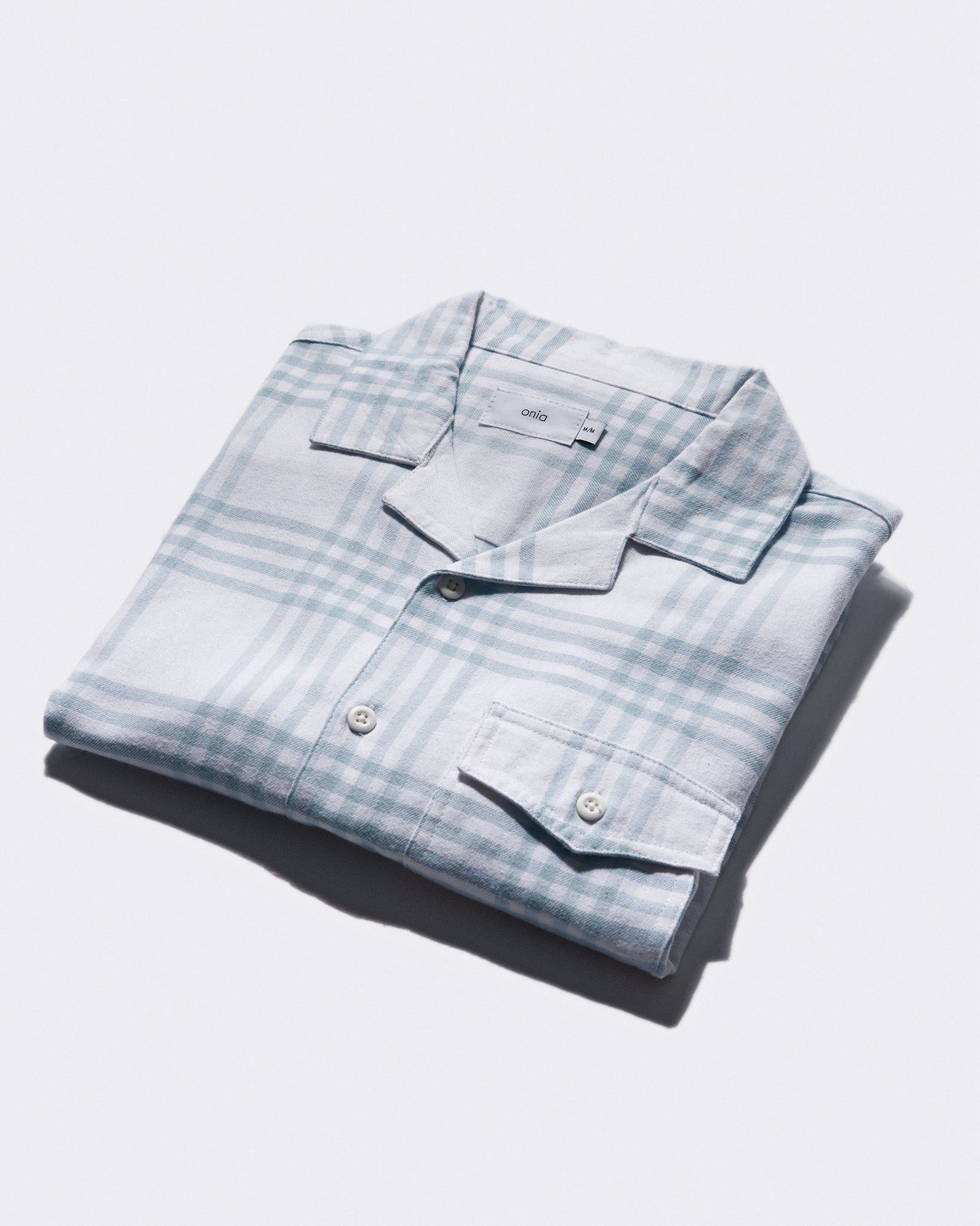 Mens | Flannel Convertible Shirt | White-Multi-Pane-Plaid