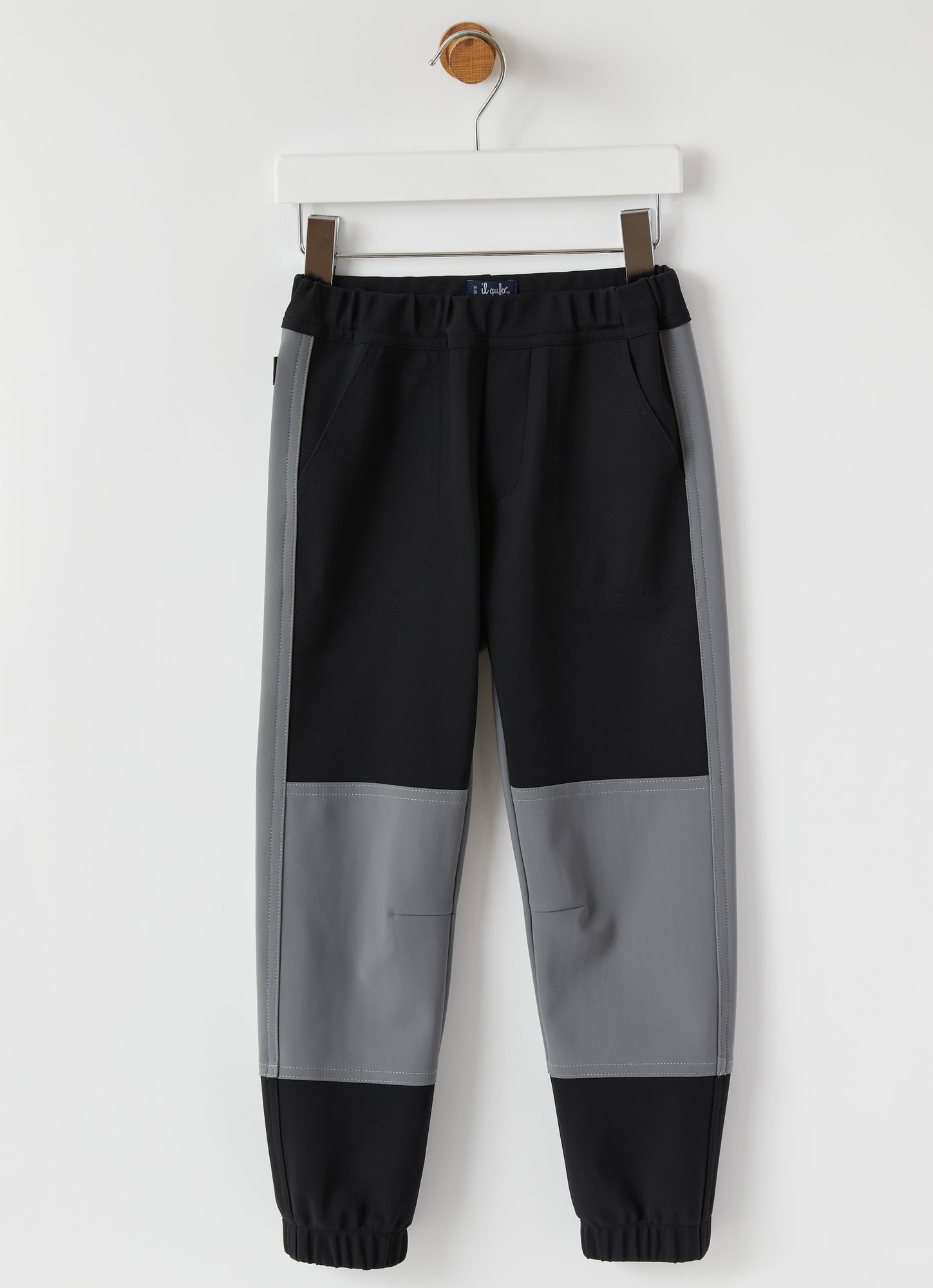 Color-Block Sensitive Fabrics Trousers | Nero/Grigio