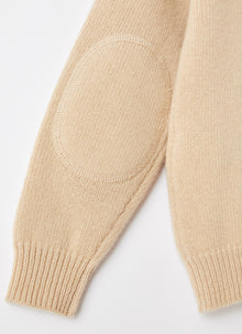 Merino Wool Cardigan with Patches | Birch/Birch