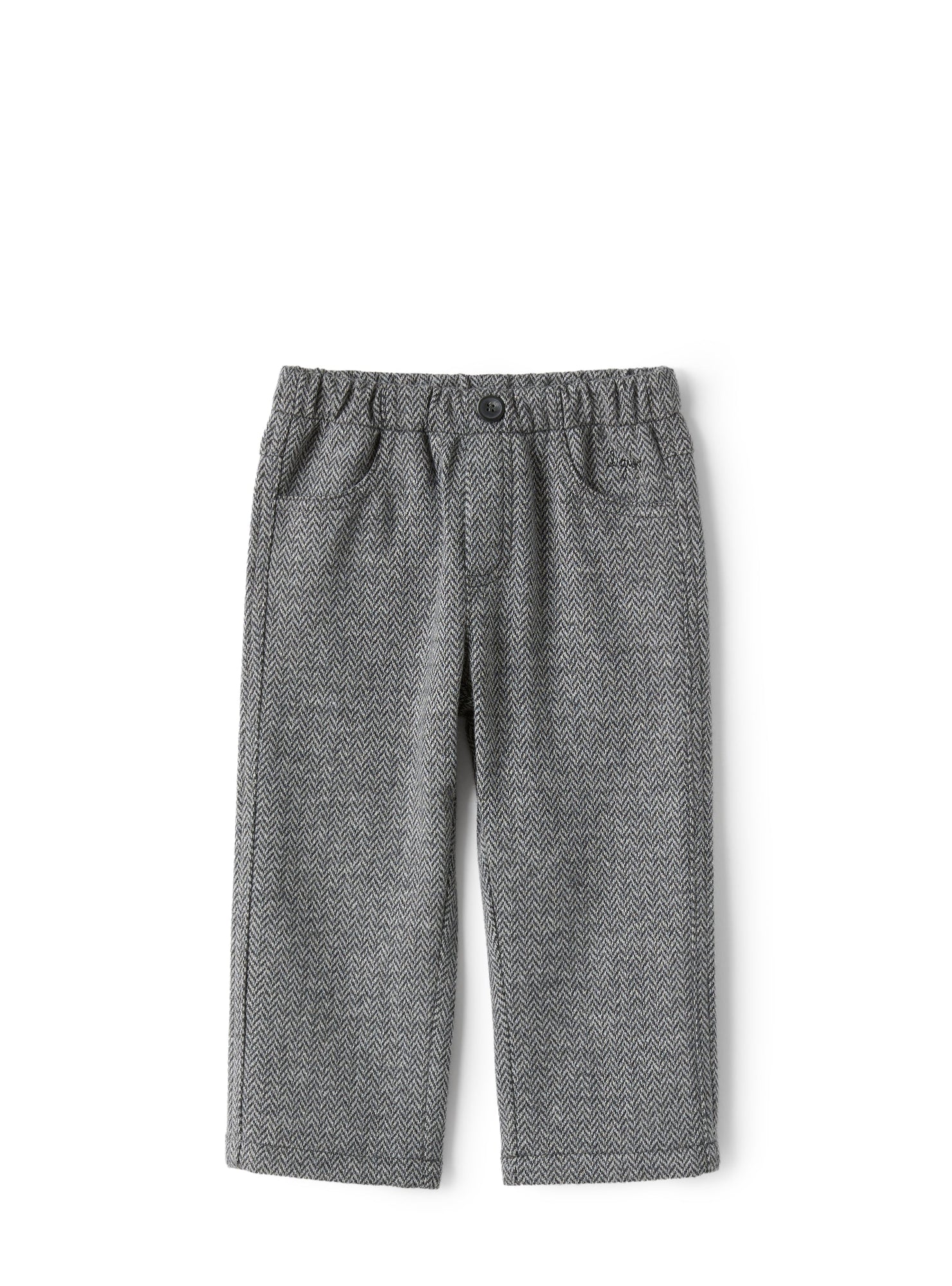 Trousers in Herringbone-Patterned Cotton | Asfalto