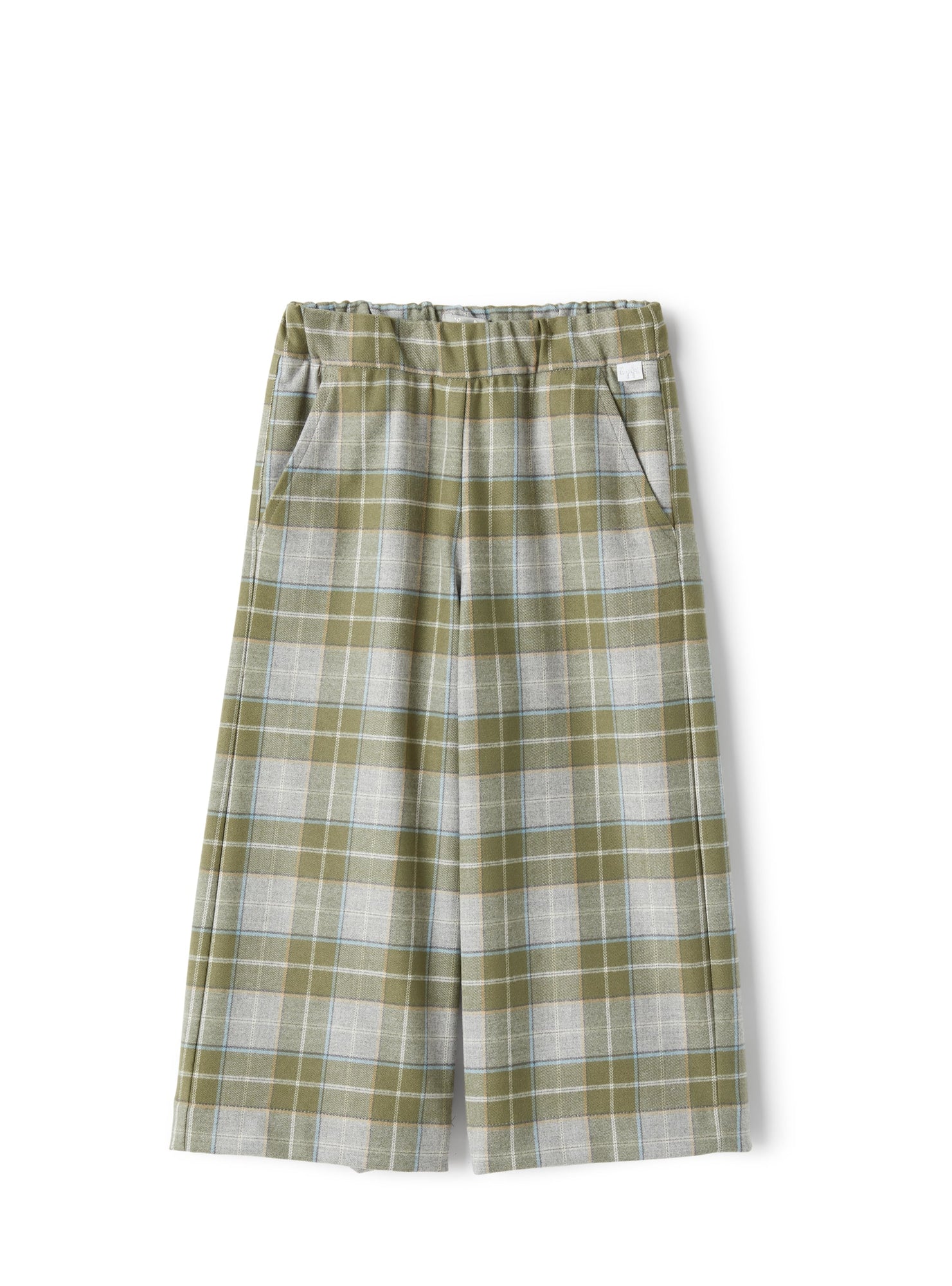 Culotte Trousers in Checked Technowool | Oliva
