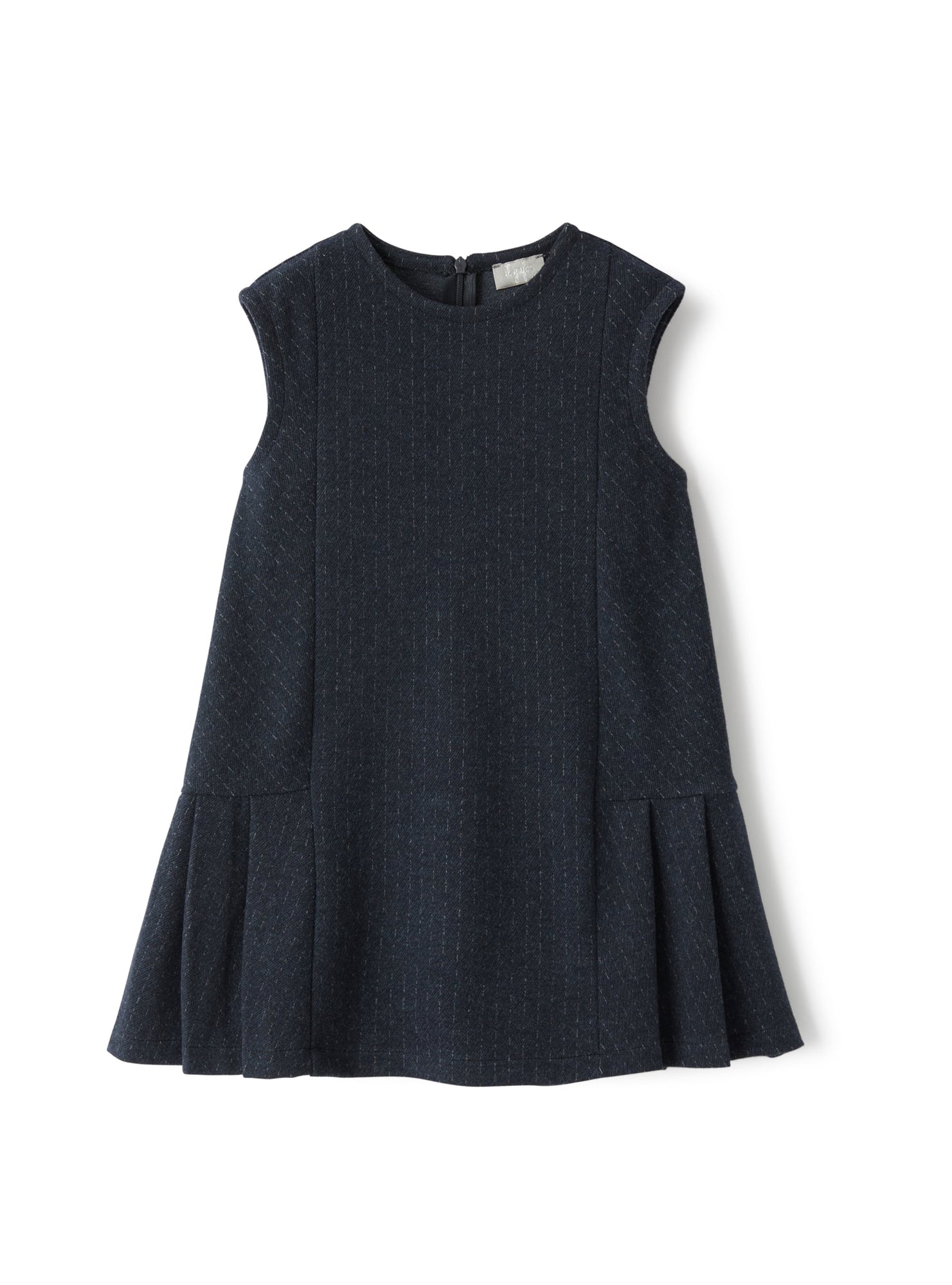 Sleeveless Dress in A Pinstripe Pattern | Blue