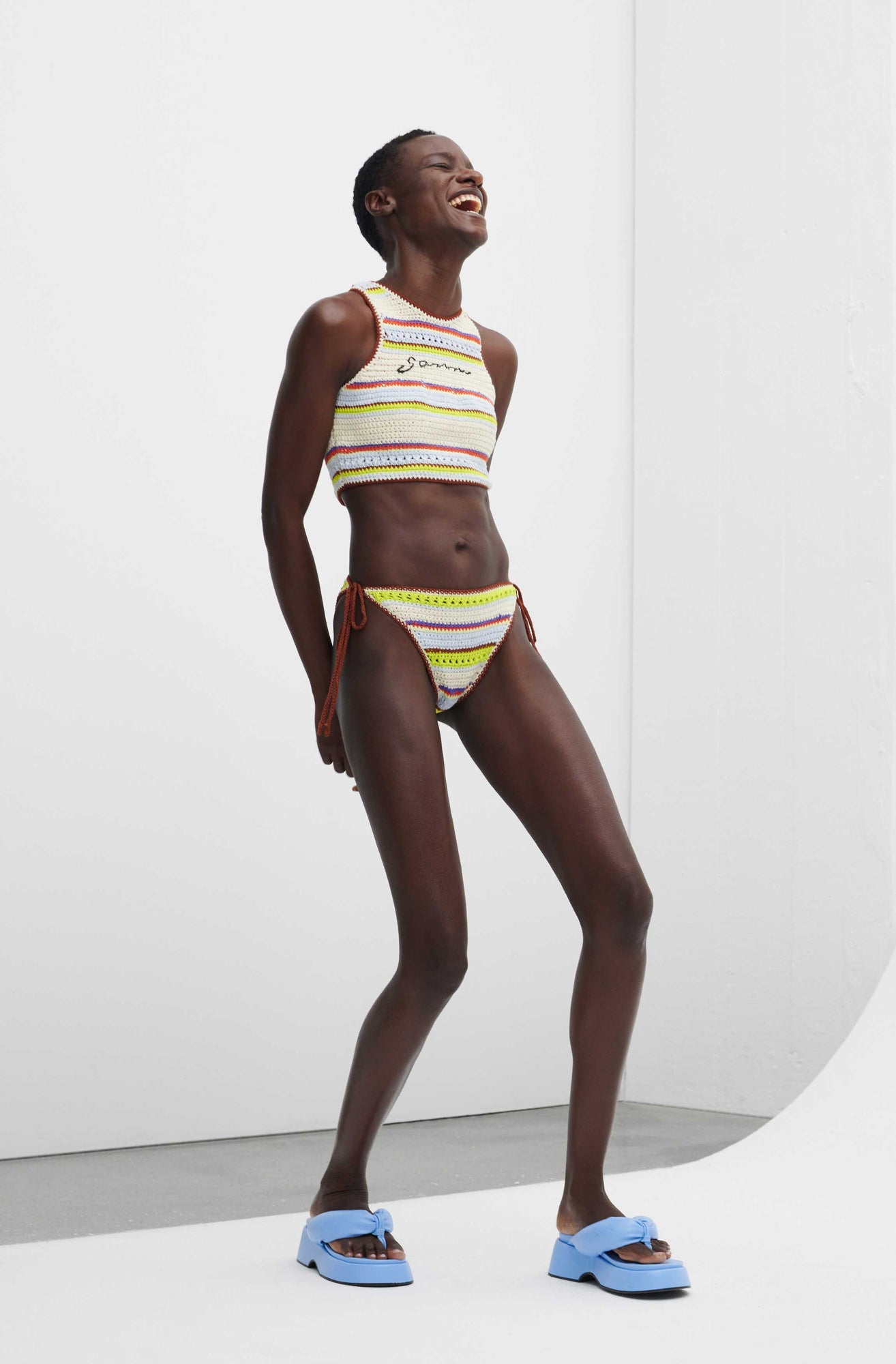 Crochet String Bikini Bottom | Multicolor