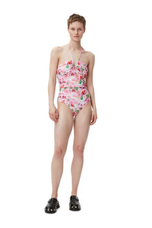 Recycled Printed V-string Swimsuit | Sugar Plum