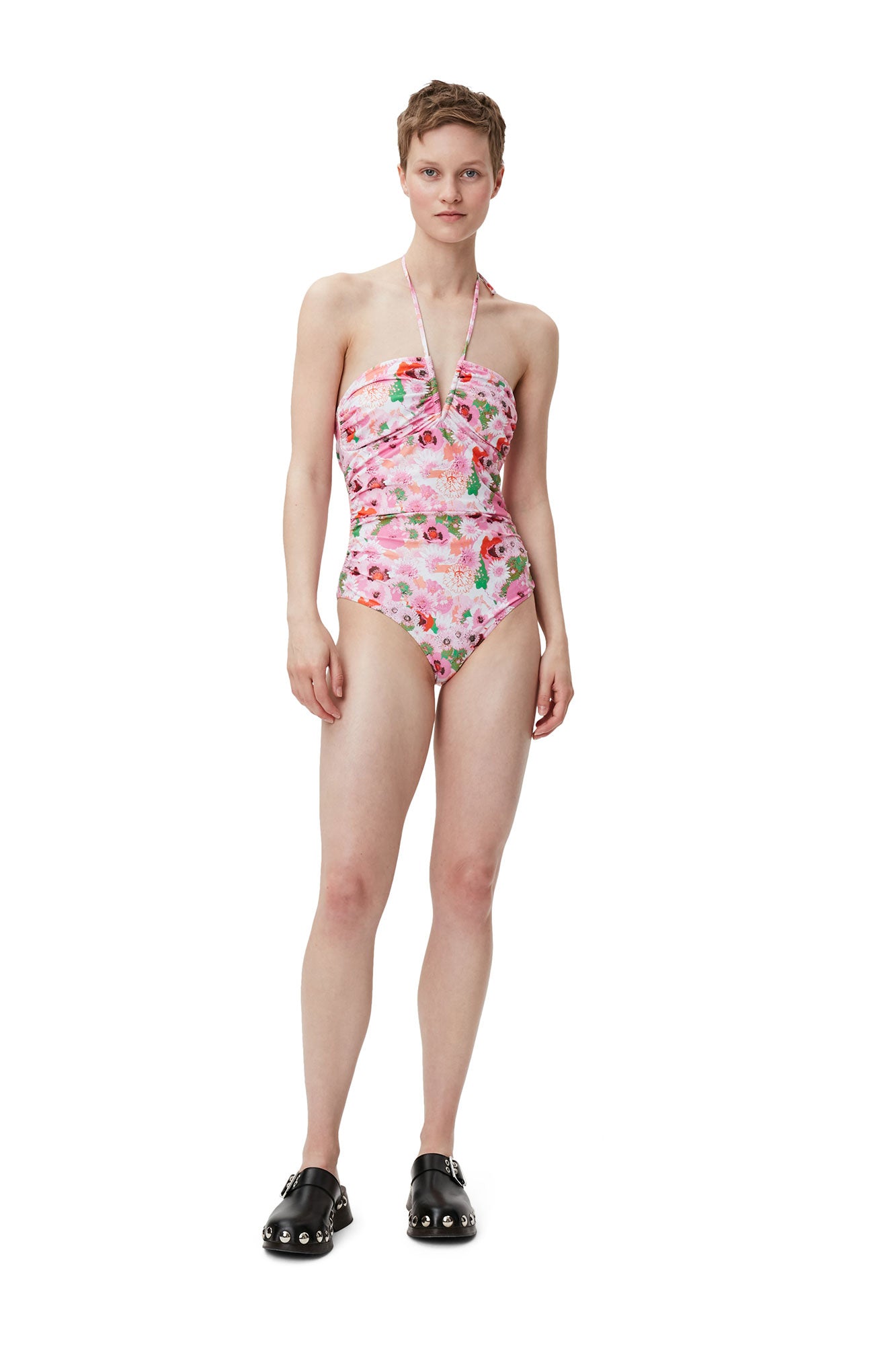 Recycled Printed V-string Swimsuit | Sugar Plum