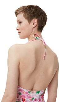 Recycled Printed V-string Swimsuit | Sugar Plum