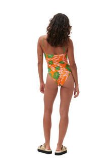 Floral Swimsuit | Vibrant Orange