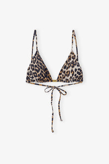 Recycled Leopard Printed String Bikini Top | Leopard