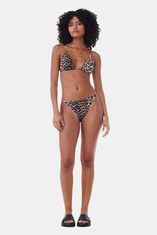 Recycled Leopard Printed String Bikini Top | Leopard