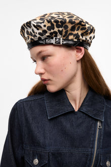 Woven Beret Cotton | Leopard