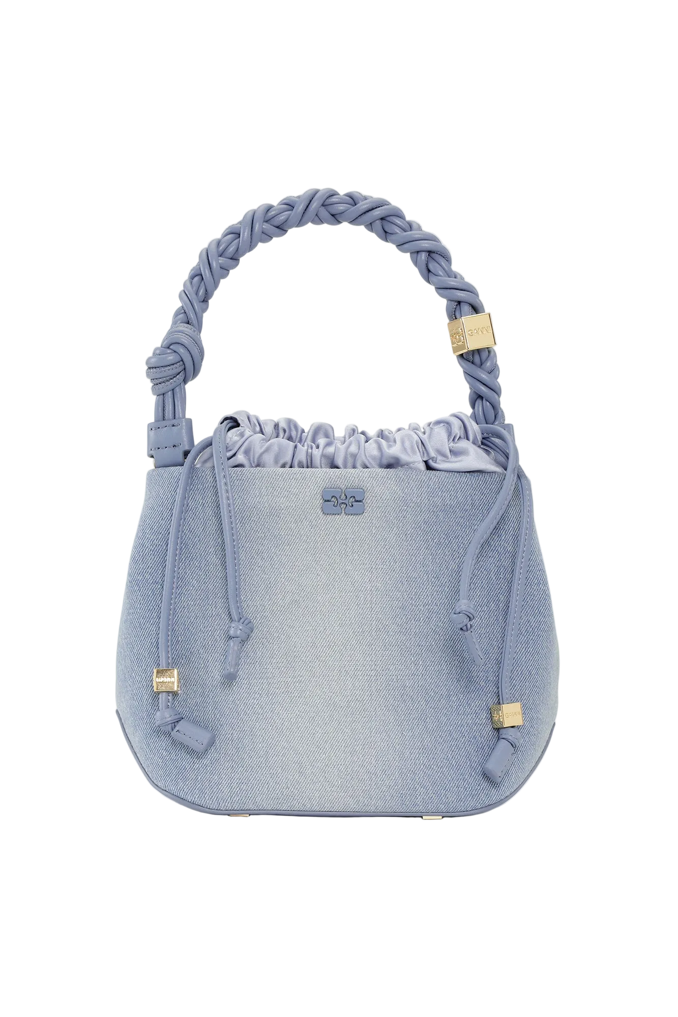 Washed Denim Bou Bucket Bag | Faded Denim