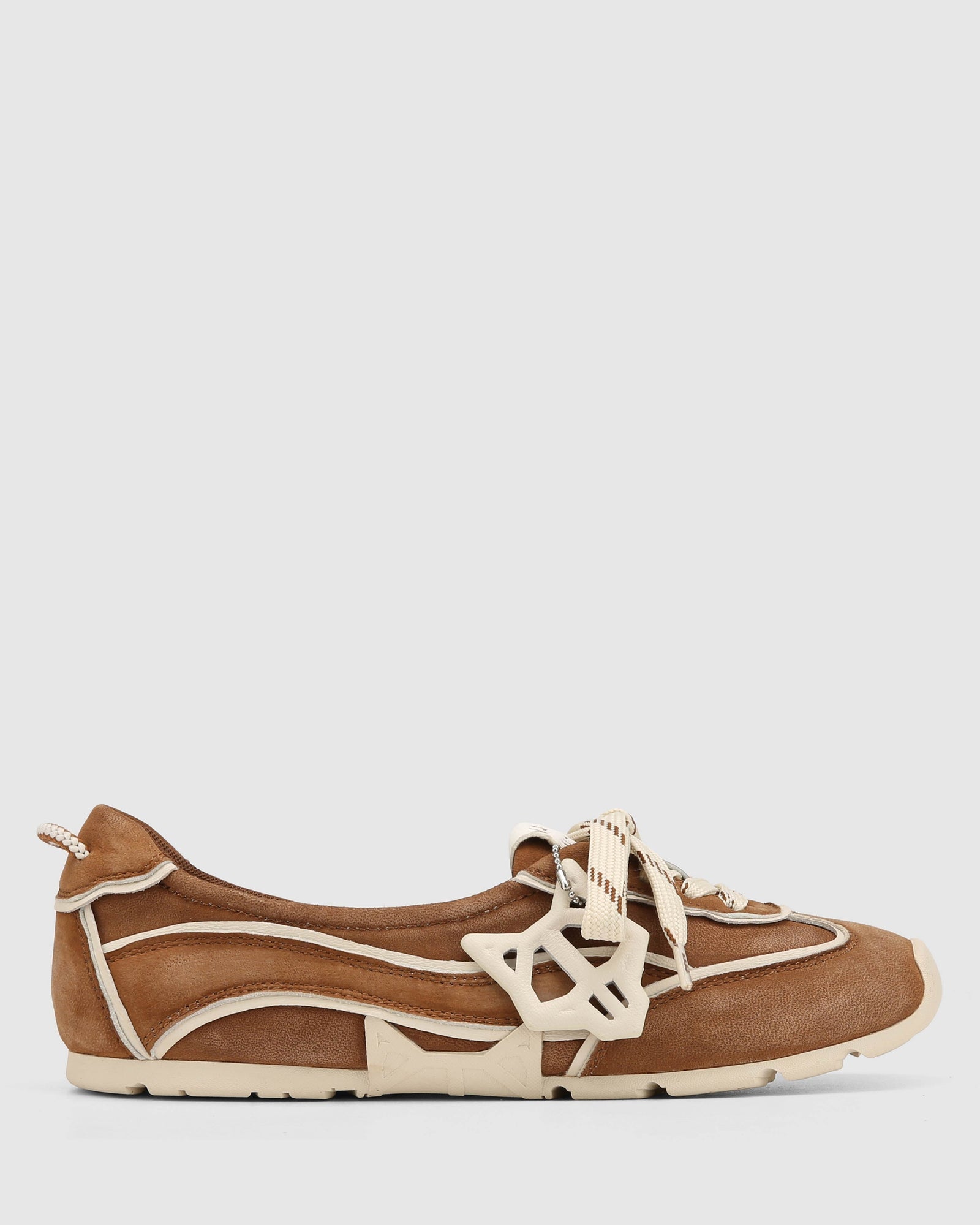 Womens | Absolute Wash/Leather Flat | Tan/Vanilla