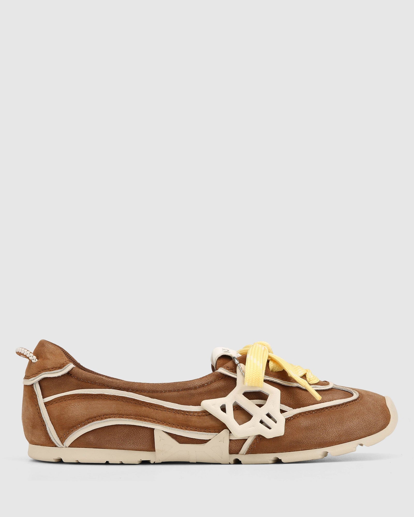 Womens | Absolute Wash/Leather Flat | Tan/Vanilla