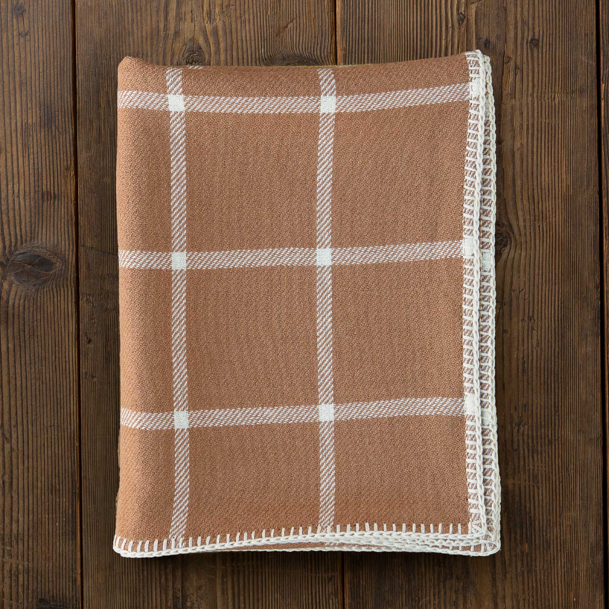 Graydon Throw | Camel/Ivory