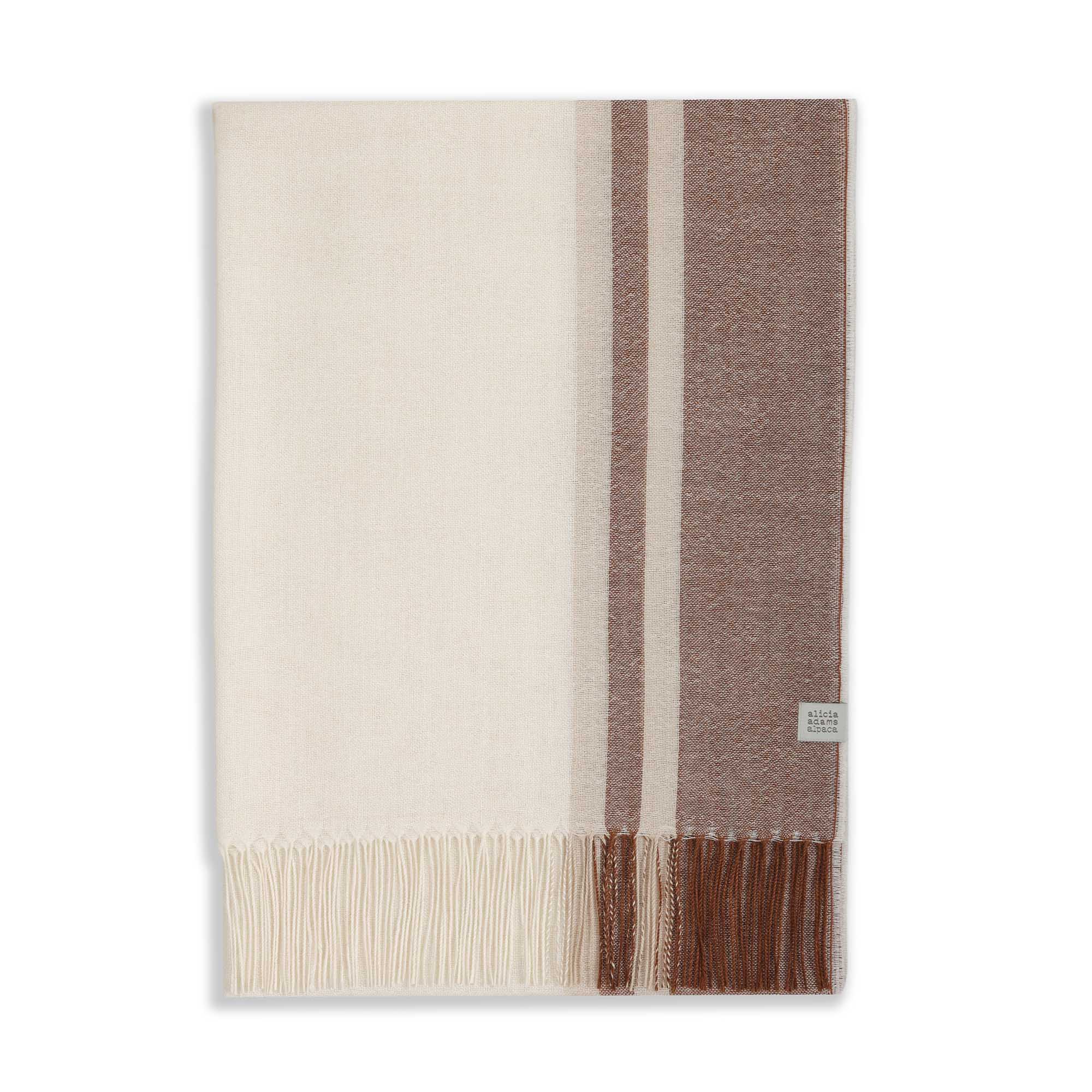 Unisex | Maui Wrap | Stripe Cognac / Ivory