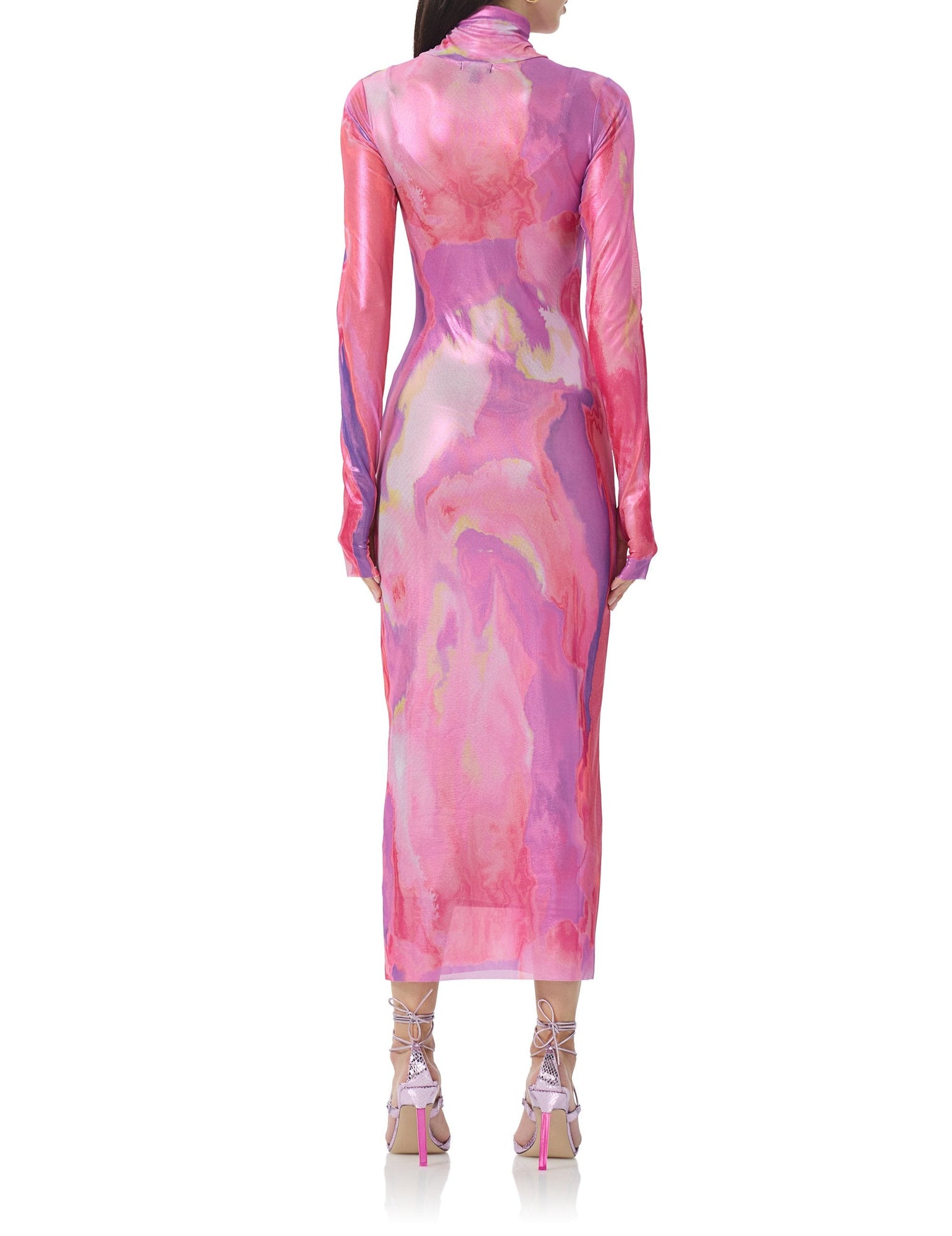 Shailene Metallic Dress | Painted Orchid