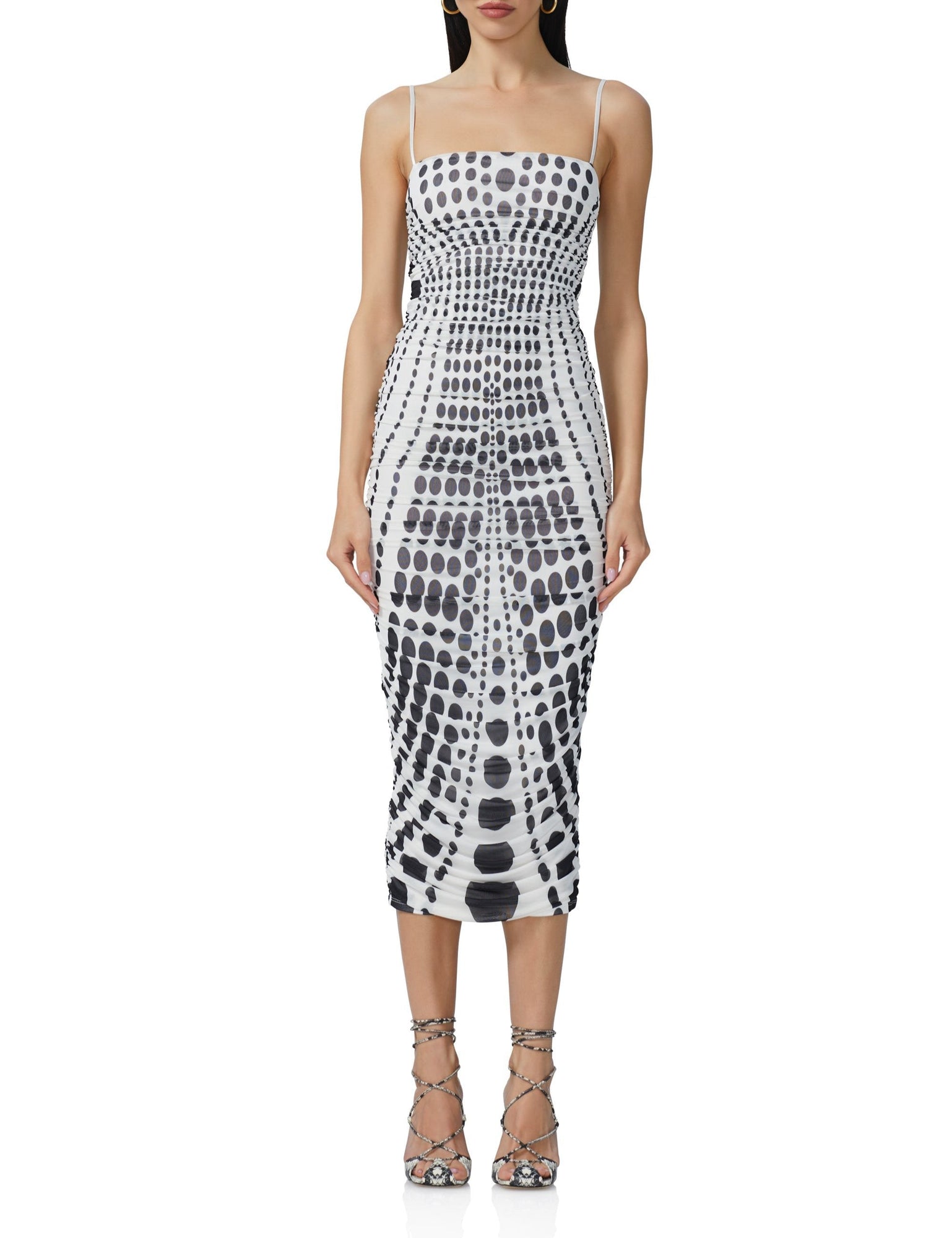 Hazel Midi Dress | Illusion Dot