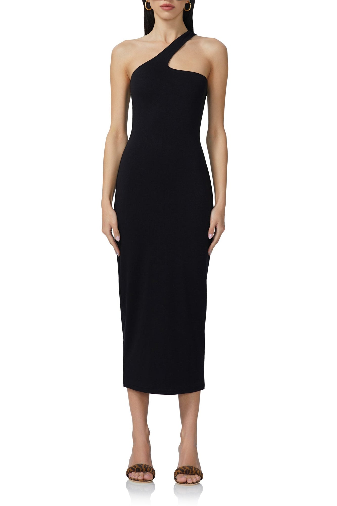 Sloane Midi Dress | Noir