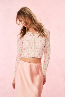 Adeanne Wool Floral Cardigan | Thulian Pink