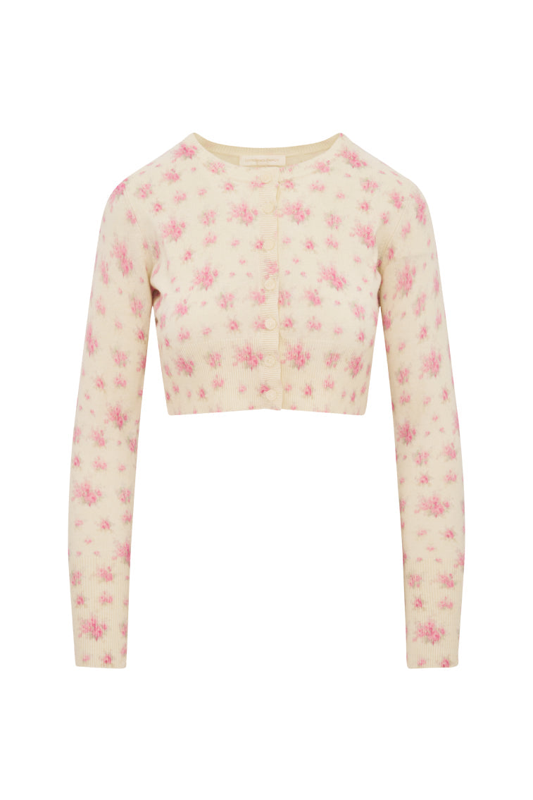 Adeanne Wool Floral Cardigan | Thulian Pink