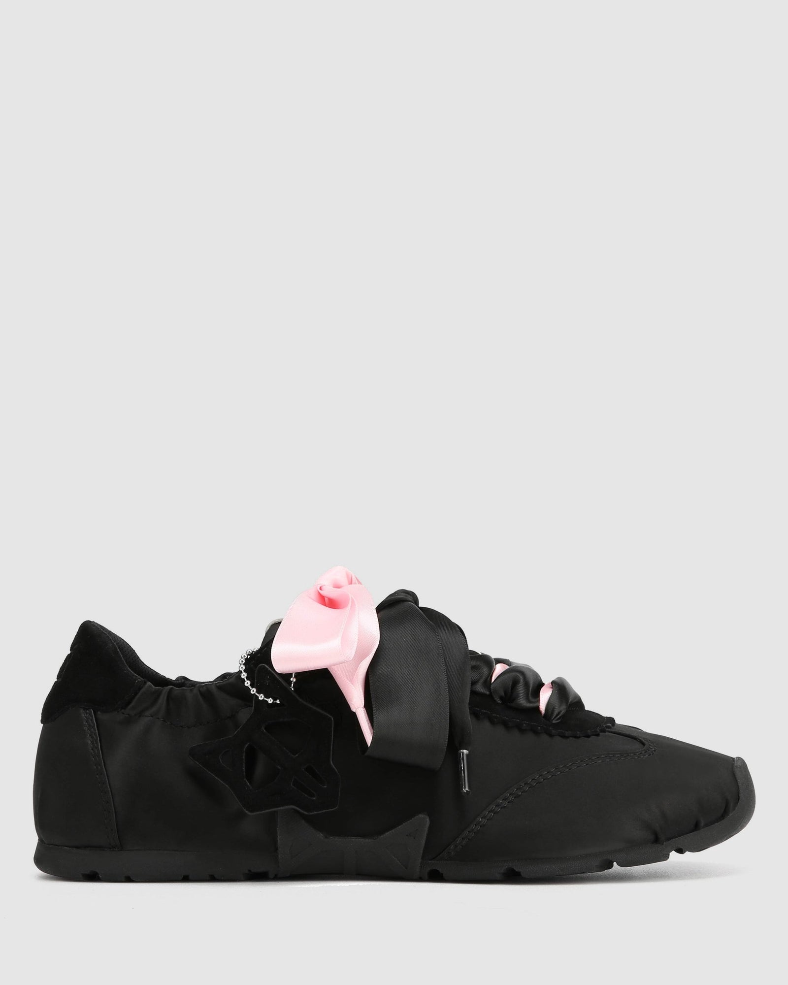 Womens | Adorable Satin Sneaker | Black