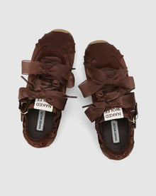 Womens | Adorable Satin Sneaker | Brown