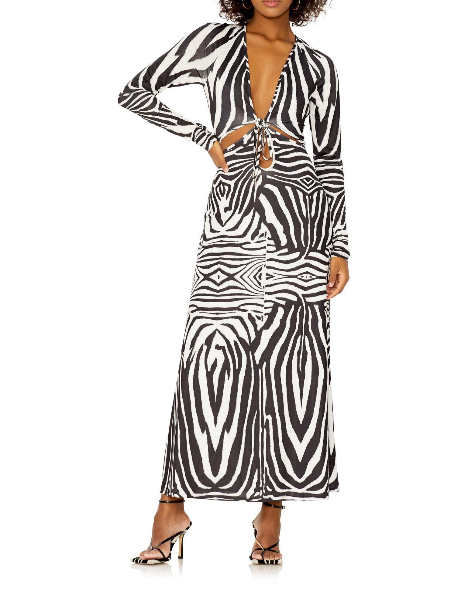 Pania Cutout Dress | Blanc Zebra