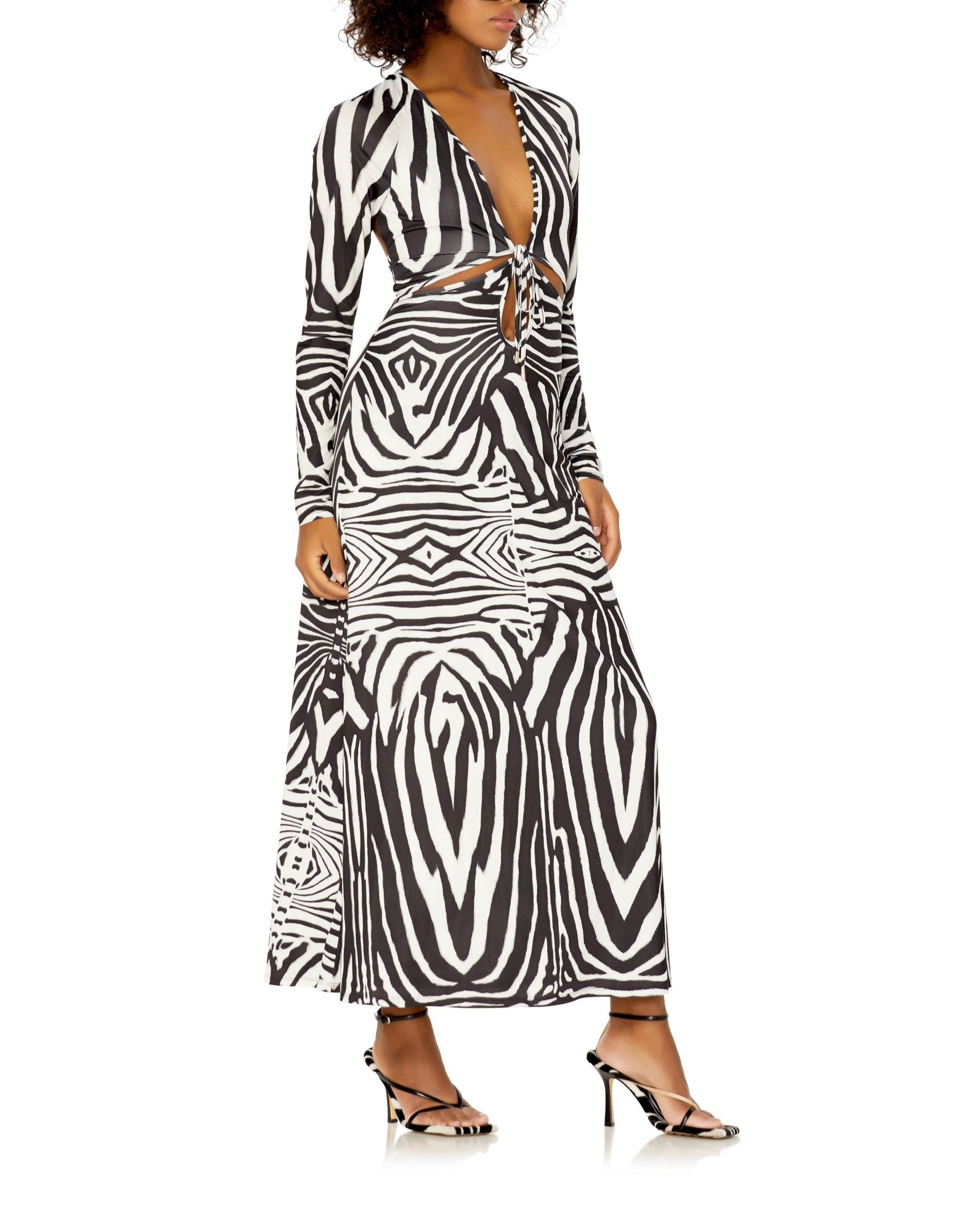 Pania Cutout Dress | Blanc Zebra