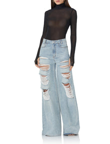 Wylder Wide Leg Jeans | Blue Destroyer Wash