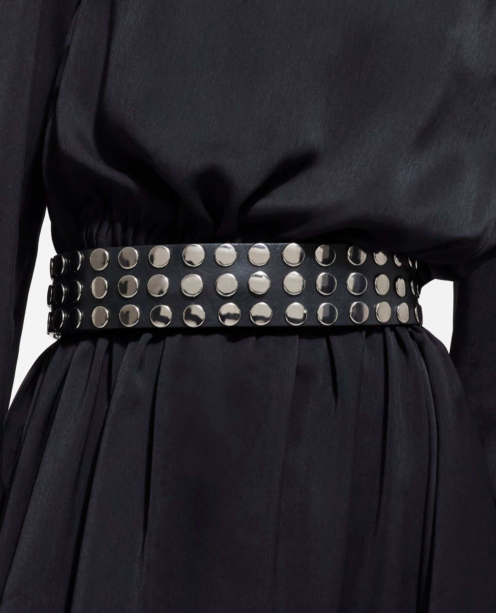 Wide Leather Belt | Women | Black