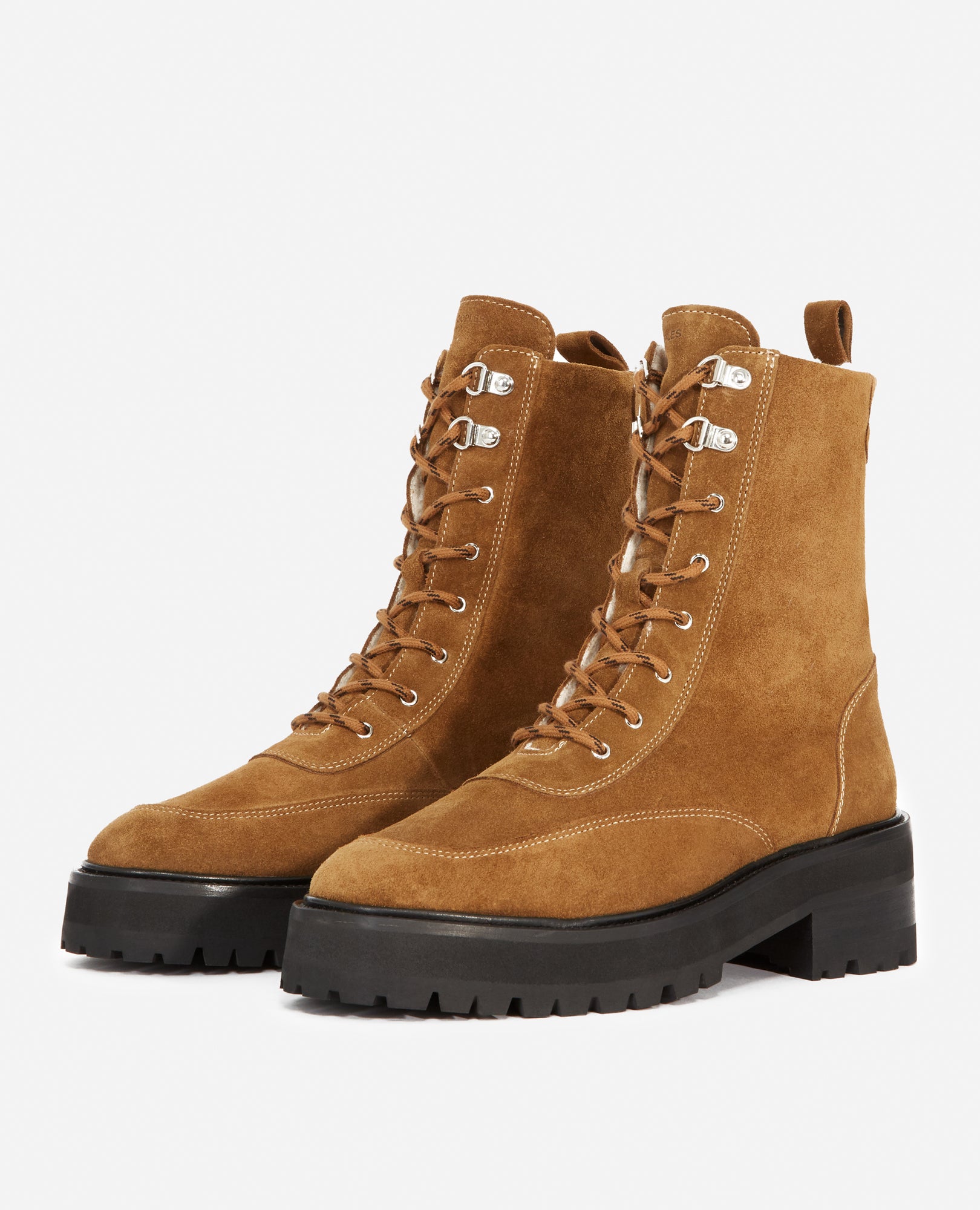 Suede Ankle Boots With Lining | Women | Camel