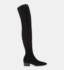 Leather Thigh-High Boots | Women | Black