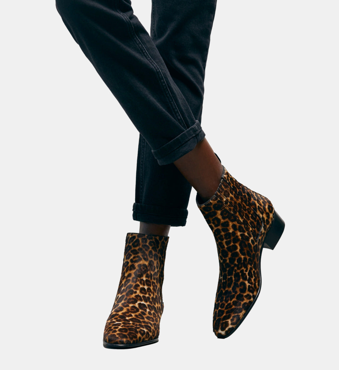 Print Leather Boots | Women | Leopard