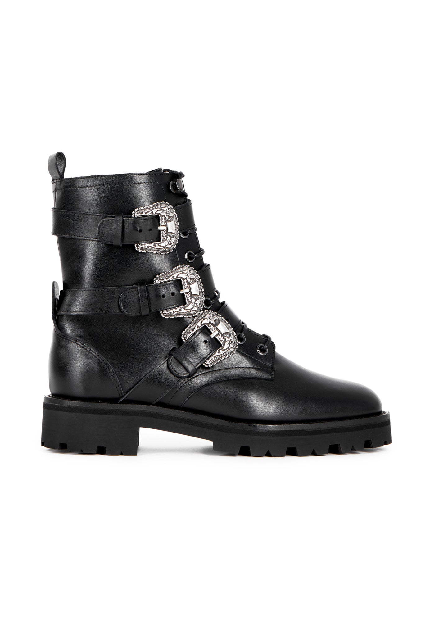 Leather Ranger Ankle Boots | Women | Black