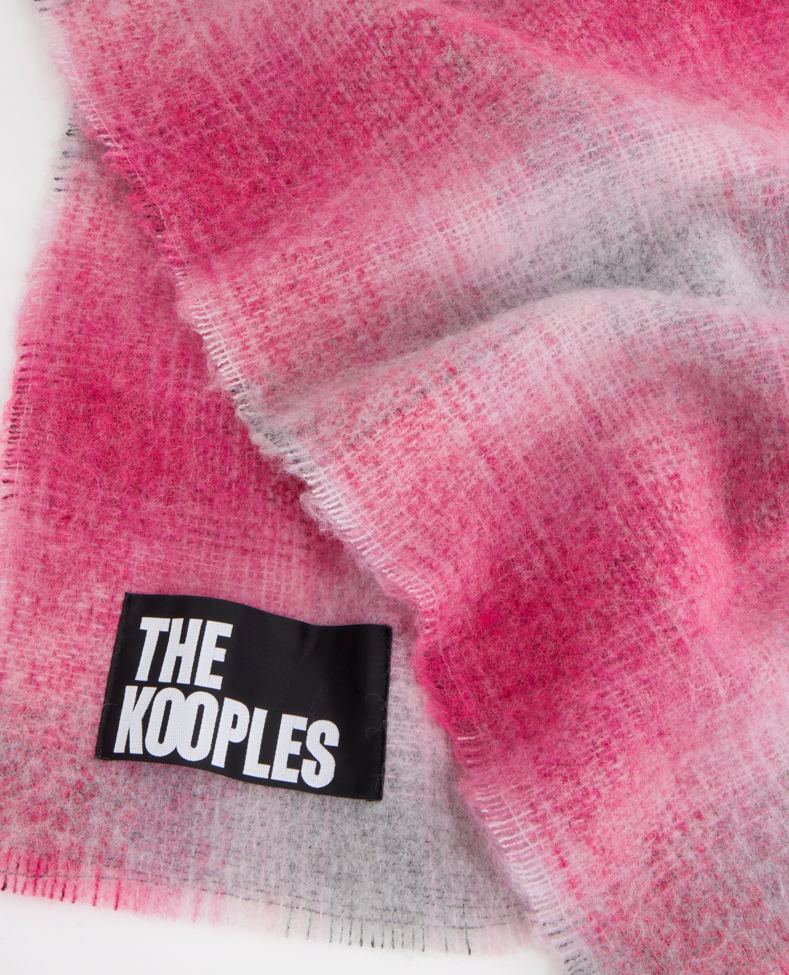 Checked Wool-Blend Scarf | Women | Pink