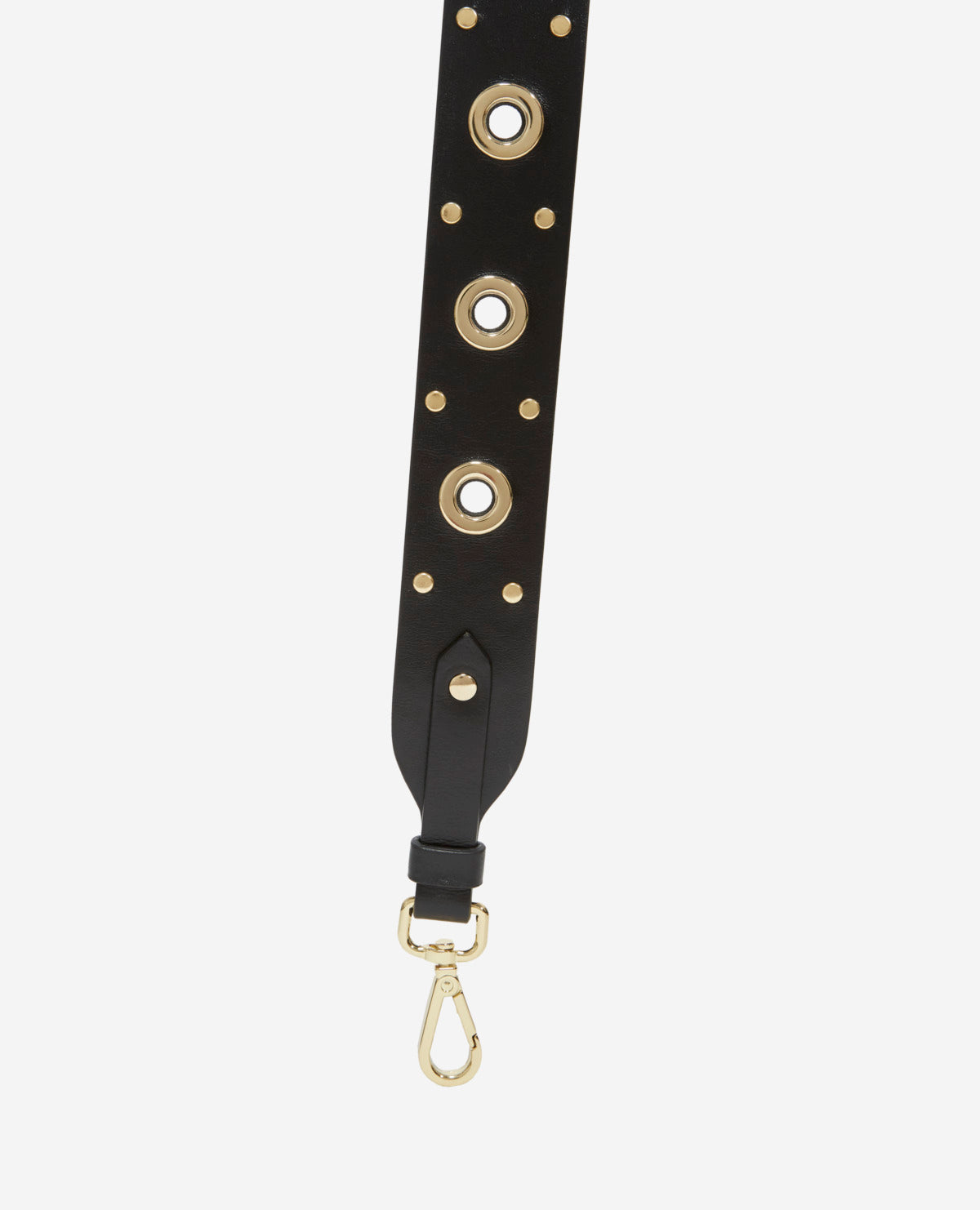 Leather Handle With Eyelets | Women | Black x Gold