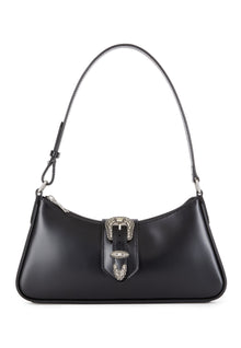 Glazed Leather Joe Bag With Western Buckle | Women | Black