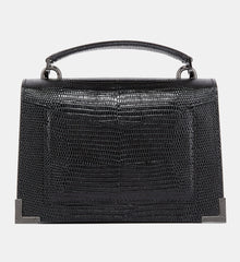 Small Emily Bag In Lizard Effect Leather | Women | Black