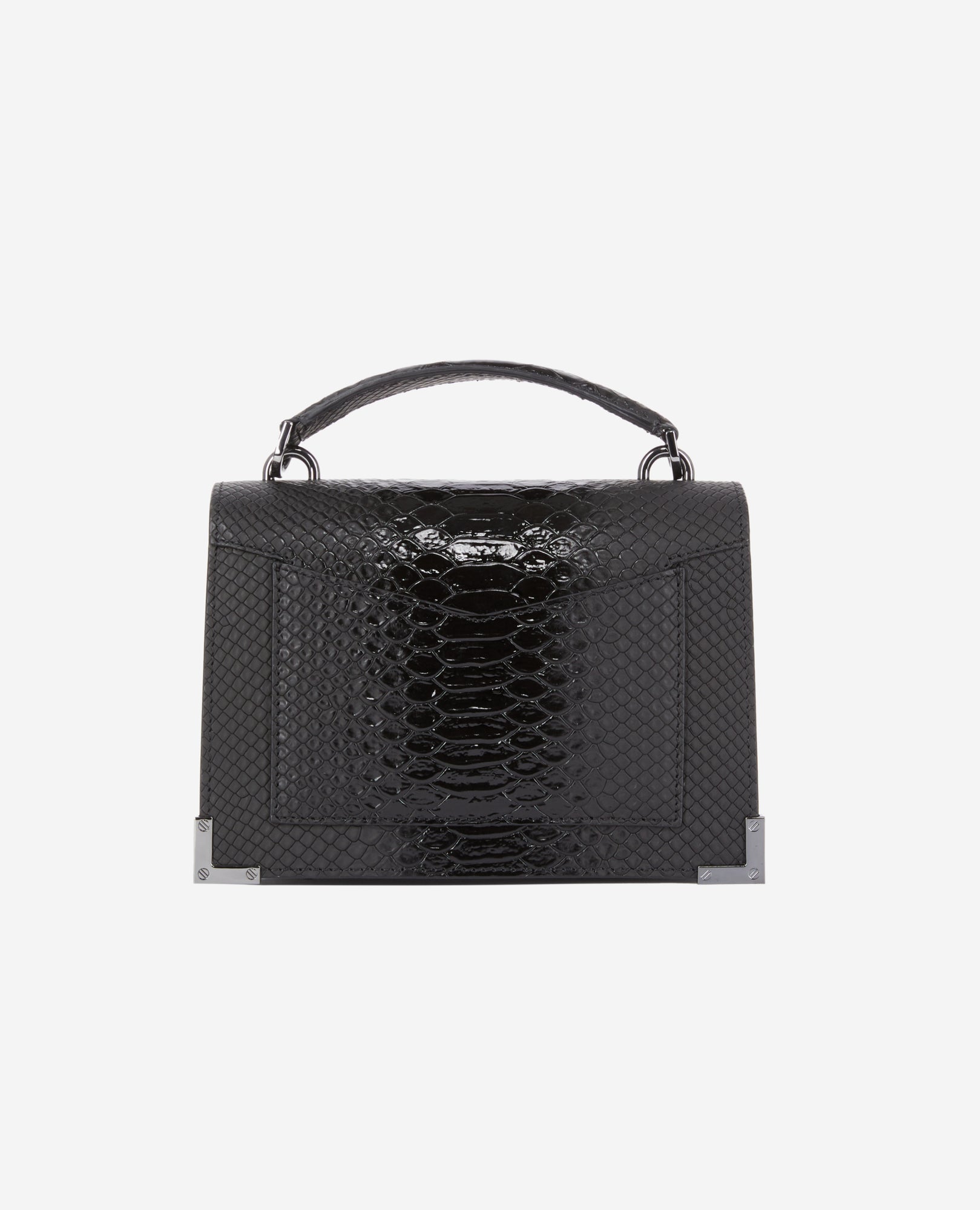 Emily Chain Bag In Python-Effect Leather | Women | Black