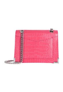 Emily Cha Bag Pk Crocodile-Effect Leather | Women | Retro Pink