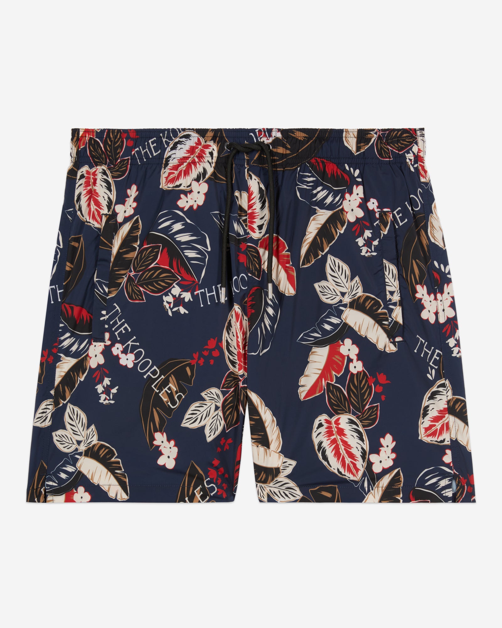 Leaf Print Swim Shorts | Women | Navy