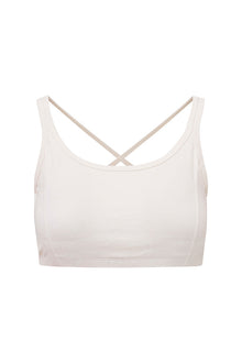 Aiden Bow Print Sports Bra | Cloud Dancer