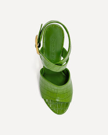 Allegra 90 Mule | Sage Crocodile