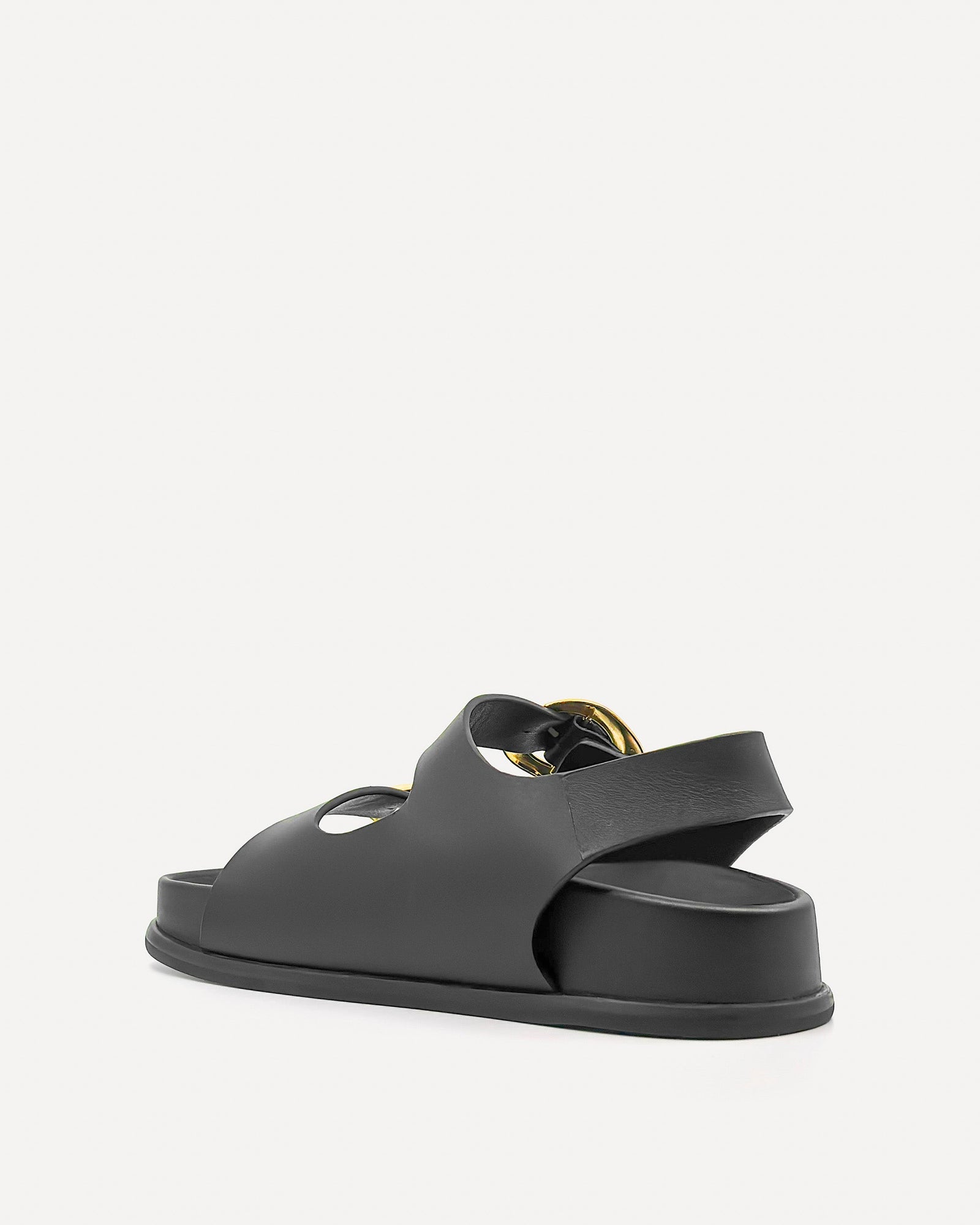 Allegra Chunky Flat Sandal | Black