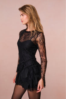 Amberleigh Lace Mini Dress | Black