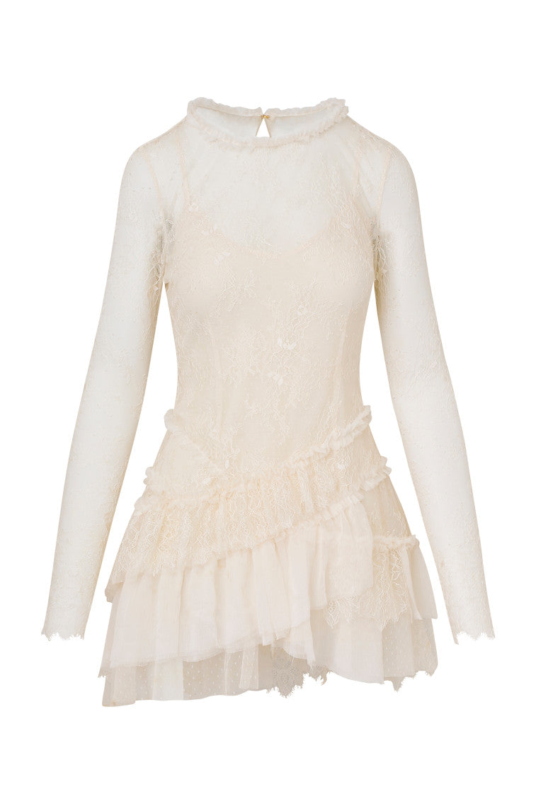Amberleigh Lace Mini Dress | Ivory