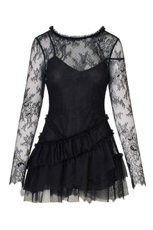 Amberleigh Lace Mini Dress | Black